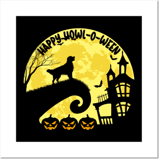 Golden Retriever Howl-o-ween Shirt, Halloween Shirt, Spooky Season Shirt, Dog Mom Shirt, Dog Lovers Shirt, Dog People, Dog Lovers Gift, Spooky Dog Shirt Posters and Art